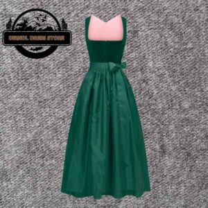 Authentic Green velvet Dirndl Dress YDT-13