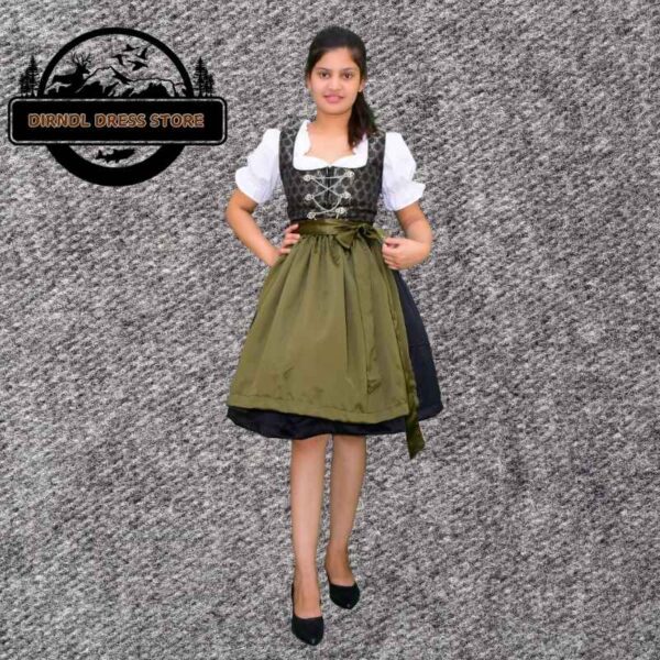 Authentic Olive Dirndl Dress YDT-19